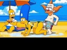 Perra de playa. Puta casada se la follan en la playa. Mejor parodia de dibujos animados.