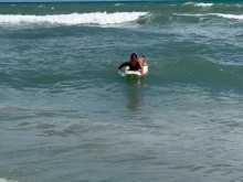 84 Esposa MILF asiática recibe creampie en la playa en microbikini Onlyfans @ Appleliu76