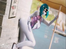 Sexo con Widowmaker en la playa