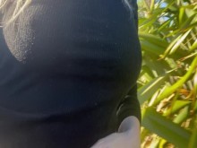 JOI público en la playa de Nueva Zelanda con ribetes y orgasmo arruinado