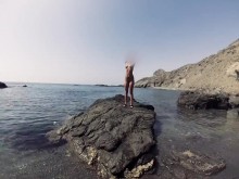 Playa pública. Buceo desnudo / Subacuático. ¡Salva el océano y diviértete!
