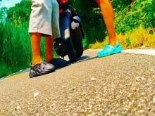 PÚBLICO SOLITARIO FEMENINO PARQUE BIKER FEMENINO ISLA DE JAMAICA NIÑAS