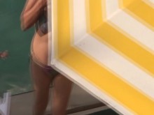 En la playa hijastro muy caliente se corre tres veces en mi coñito peludo