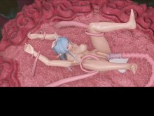 Futa Farrah follada por un monstruo tentáculo en la playa de la Costa del Sol