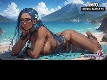 Diosa de pelo azul: Ocean Cream Drip Bliss