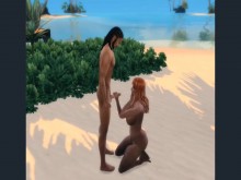 Sims 4 sexo en la playa