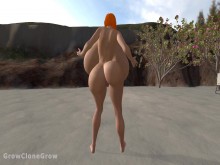 Expansión de la playa (expansión de los senos, expansión del culo, POV)