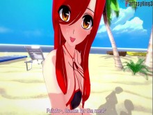 Parasoul Bikini sexo en la playa &vert; 2 &vert; Chicas Calavera &vert; POV completo y completo en Sheer y PTRN Fantasyking3