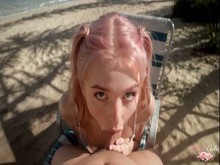 Me encontré con mi ex de 18 años en la playa y no pude contenerme: ¡me follé su jugoso coño y me deleité con sus gemidos! AI&rsqb;