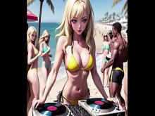 Hornyvanstevie AI - Vídeo musical de Anime Sexy DJ Beach Party