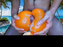 ME FOLLO UN GLOBO EN LA PLAYA, FINAL INESPERADO!.
