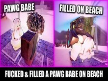 Conocí a esta nena PAWG en la playa y la LLENÉ ROBLOX