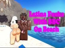 Latina Baddie es DESTRUIDA por una BBC en la playa ROBLOX