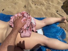 Masaje en playa pública termina con cogida dura y corrida