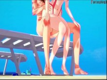 Burnice Sexo en bikini en la playa - Zenless Zone Zero &vert; Versión completa y Pov en Sheer & PTRN Fantasyking3